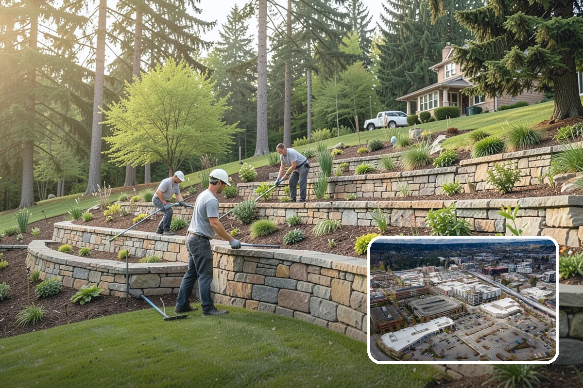 Gabion Retaining Wall in Redmond, King County, WA - Outstanding free drainage in wet climates
