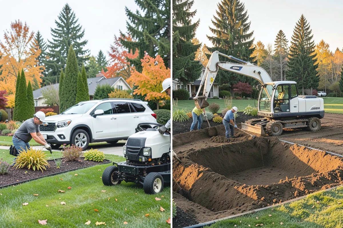 Gabion Retaining Wall in Redmond, King County, WA - Excavate and prepare a level gravel base
