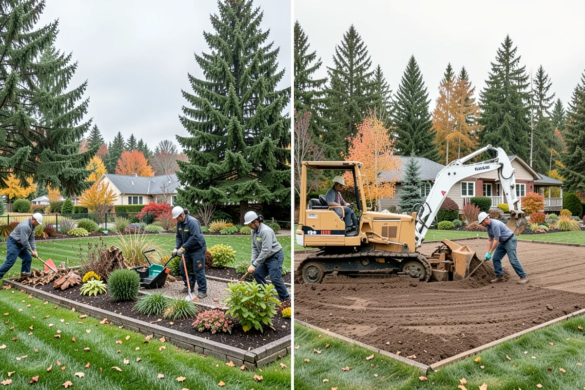 Gabion Retaining Wall in SeaTac, King County, WA - Excavate and prepare a level gravel base