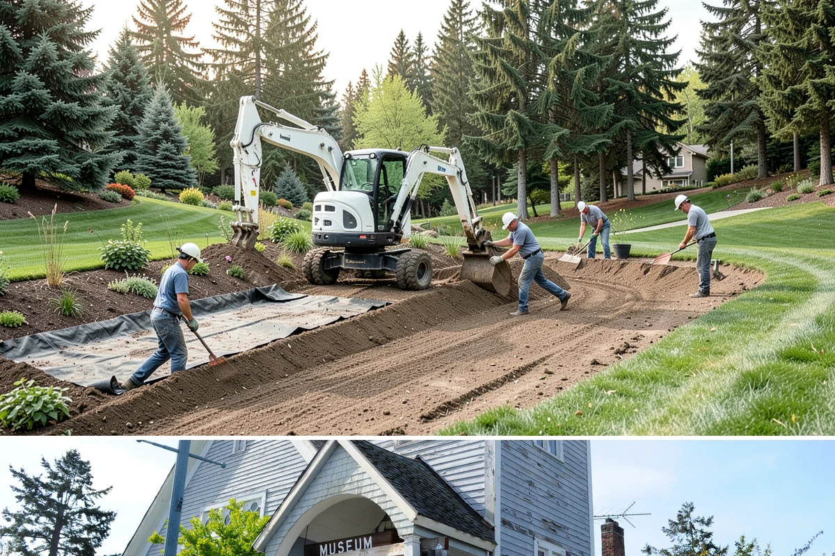 Gabion Retaining Wall in Steilacoom, Pierce County, WA - Can be installed nearly year-round in the PNW thanks to its dry construction, with spring through fall preferred for easiest site...