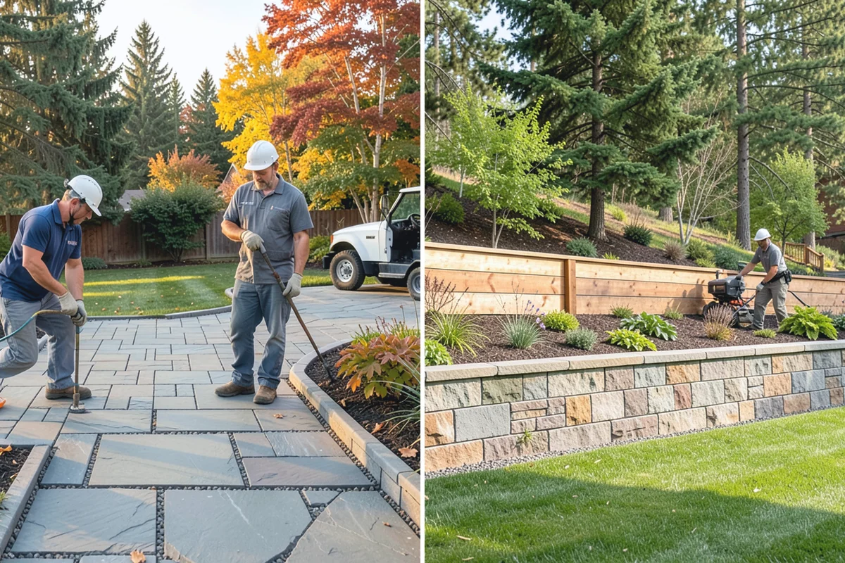 Garden Bed Installation in Beaux Arts Village, King County, WA - Lay out and mark the bed lines
