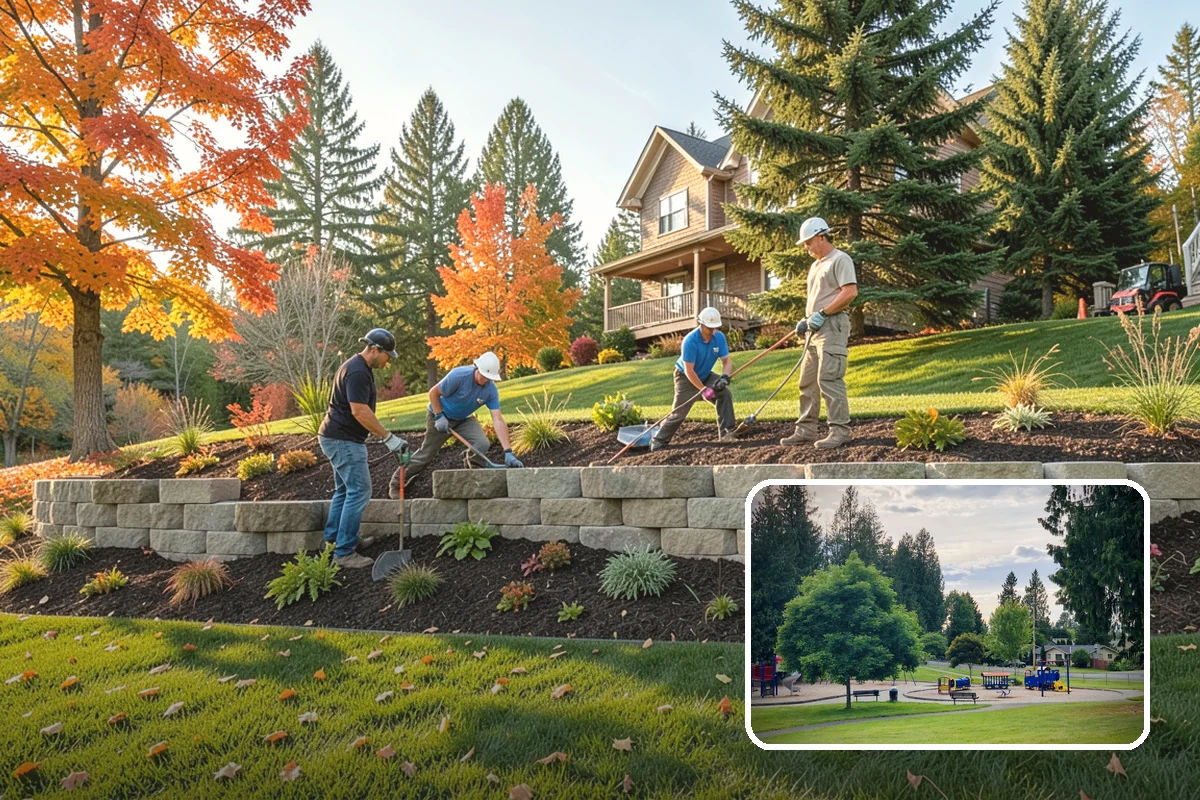 Garden Bed Installation in Bonney Lake, Pierce County, WA - Beds shaped to complement your home