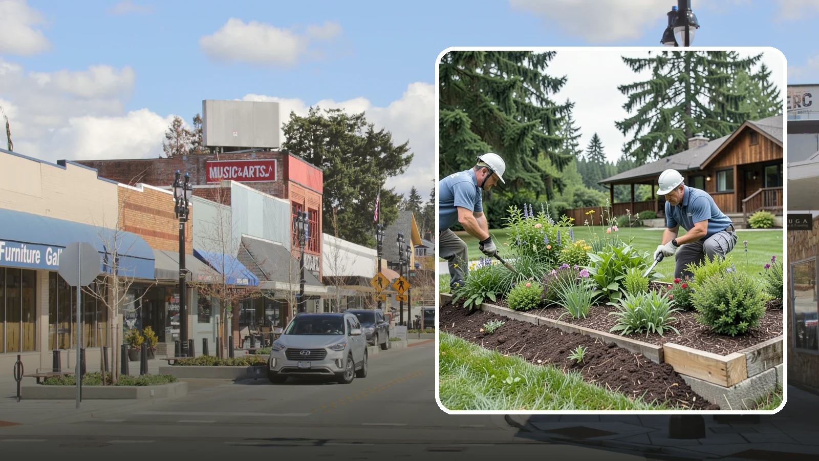 Garden Bed Installation in Bothell, King County, WA - New planting beds built from the soil up - shaped, amended, and planted for lasting curb appeal.