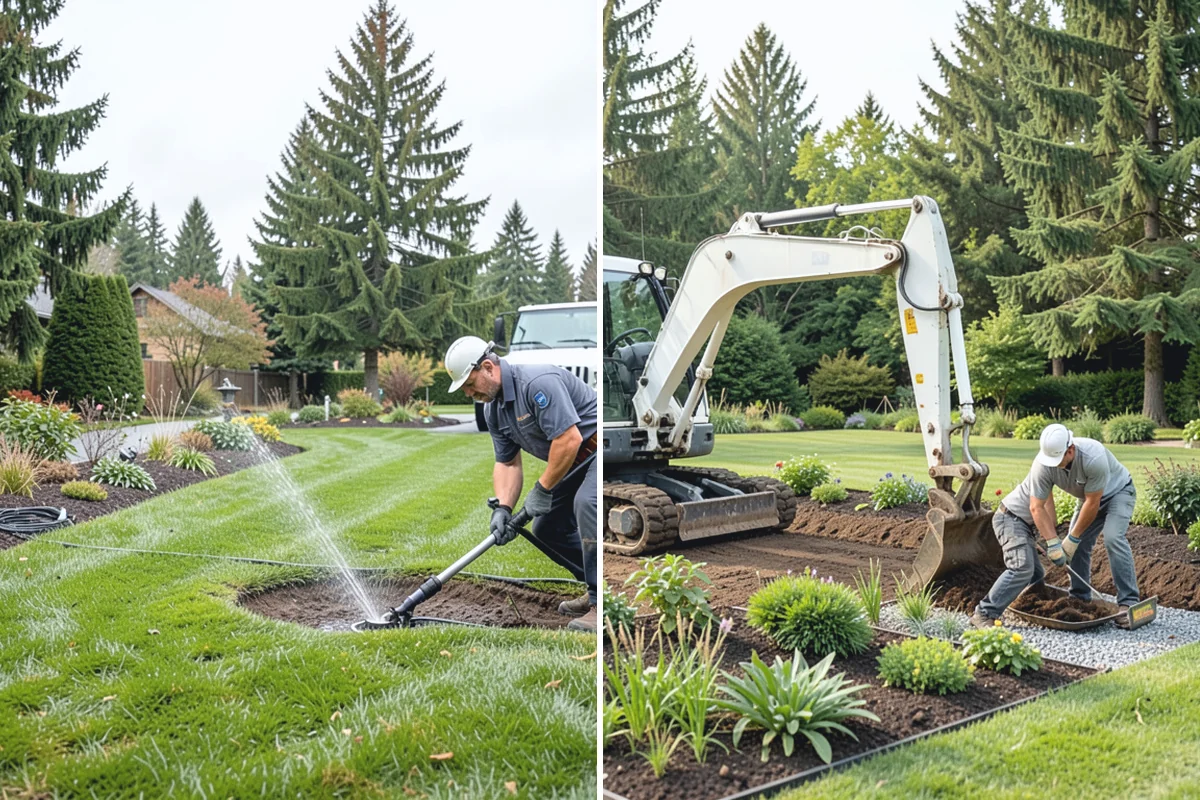 Garden Bed Installation in Buckley, Pierce County, WA - Lay out and mark the bed lines