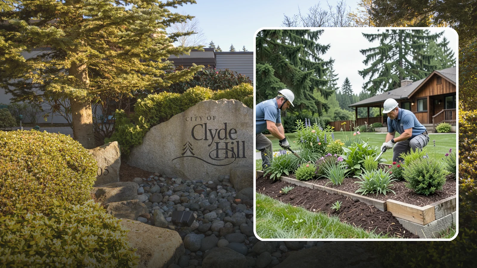 Garden Bed Installation in Clyde Hill, King County, WA - New planting beds built from the soil up - shaped, amended, and planted for lasting curb appeal.