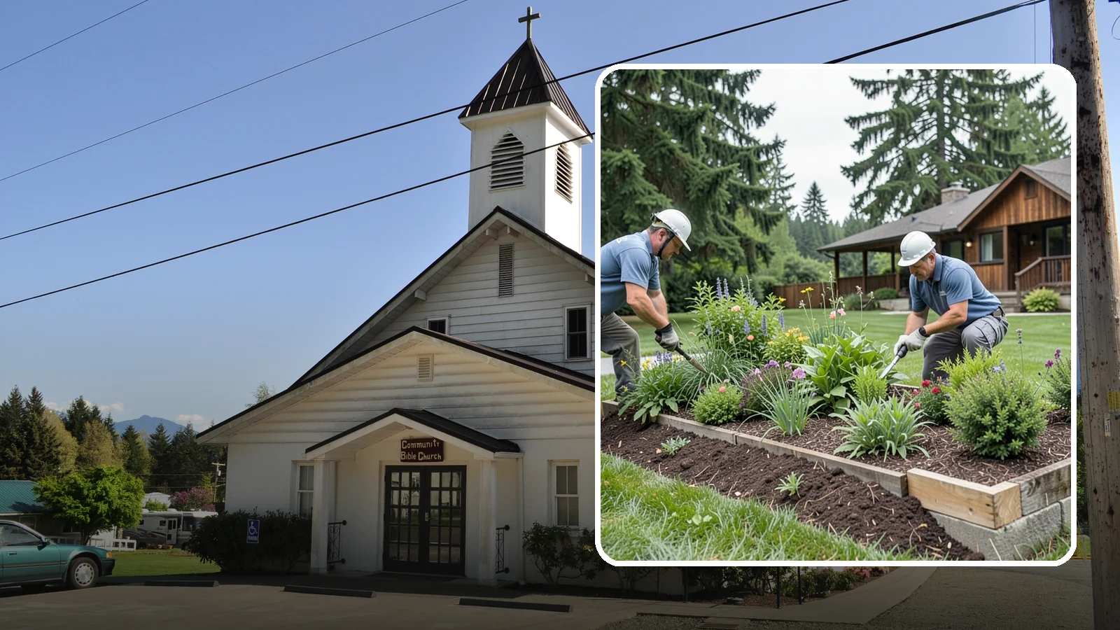 Garden Bed Installation in Concrete, Skagit County, WA - New planting beds built from the soil up - shaped, amended, and planted for lasting curb appeal.