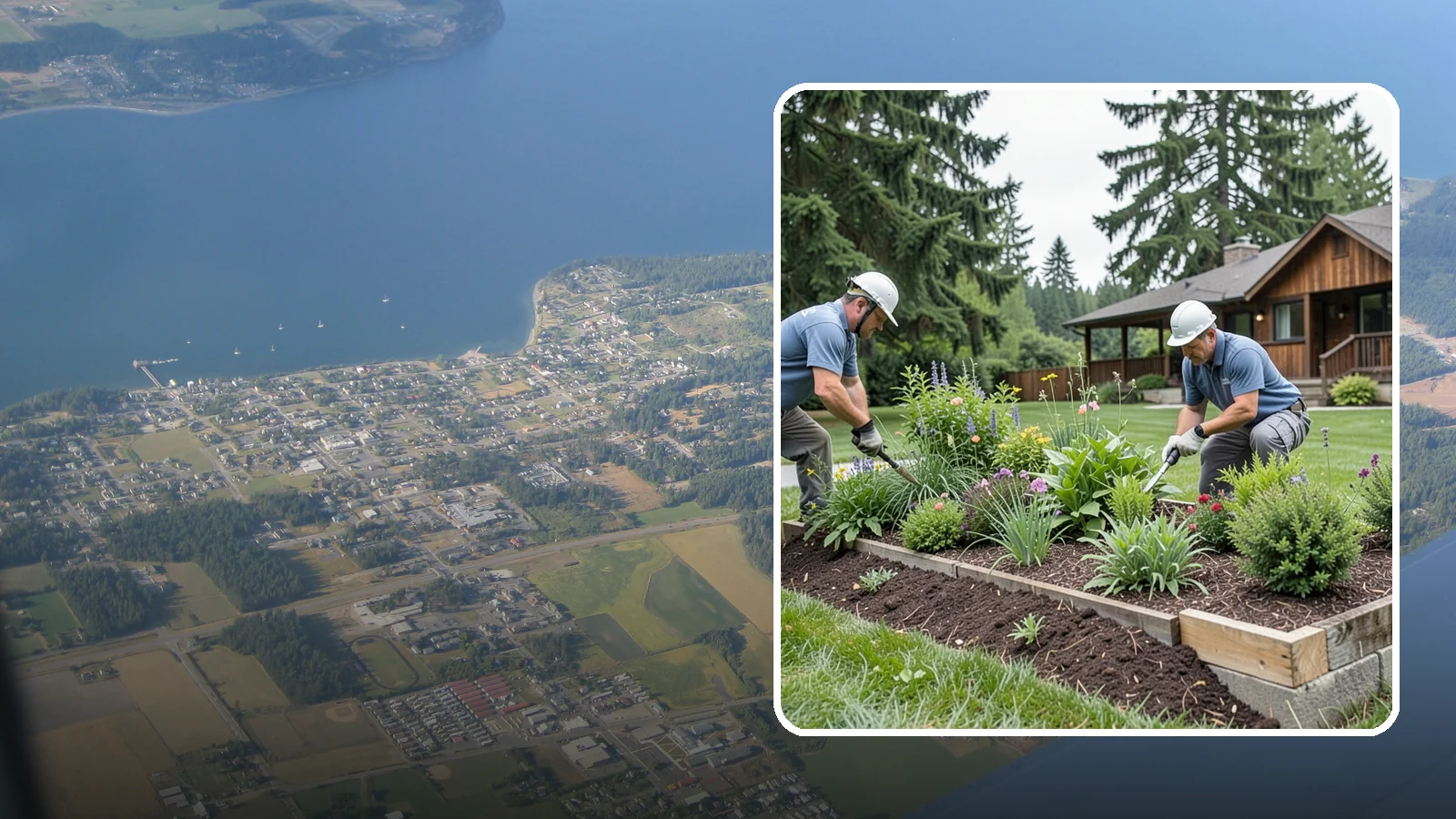 Garden Bed Installation in Coupeville, Island County, WA - New planting beds built from the soil up - shaped, amended, and planted for lasting curb appeal.