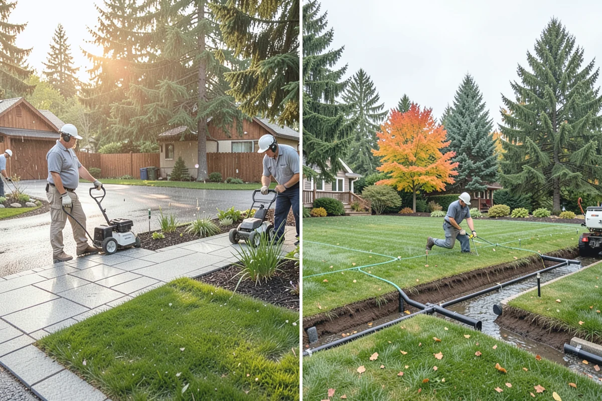 Garden Bed Installation in Darrington, Snohomish County, WA - Lay out and mark the bed lines