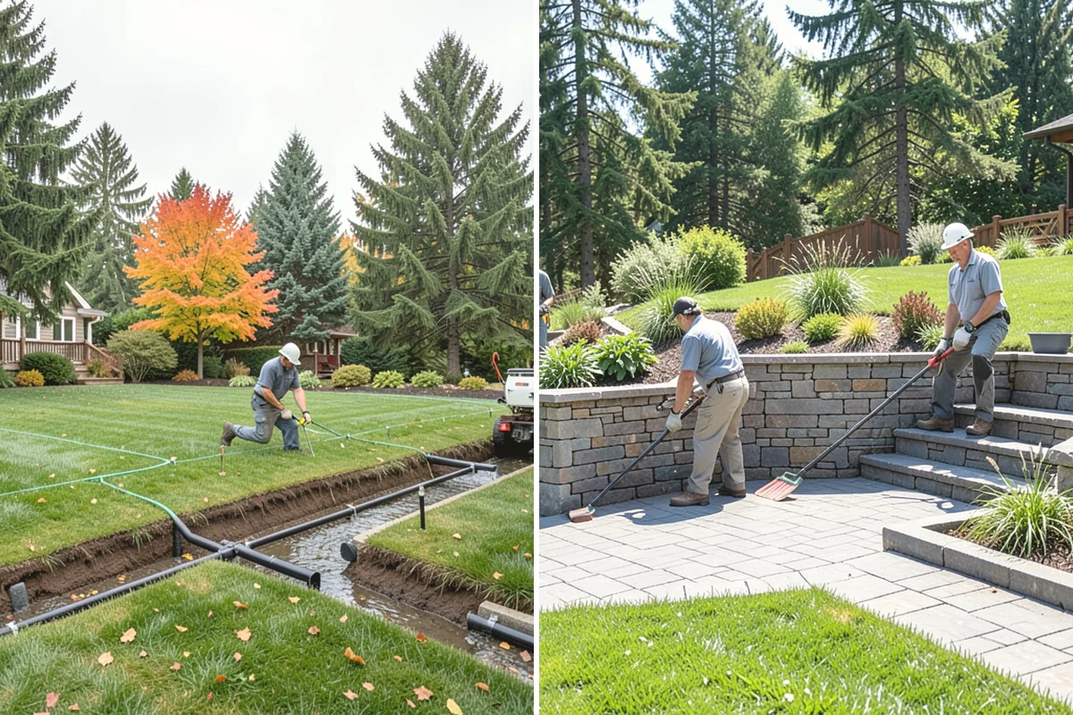 Garden Bed Installation in Duvall, King County, WA - Lay out and mark the bed lines