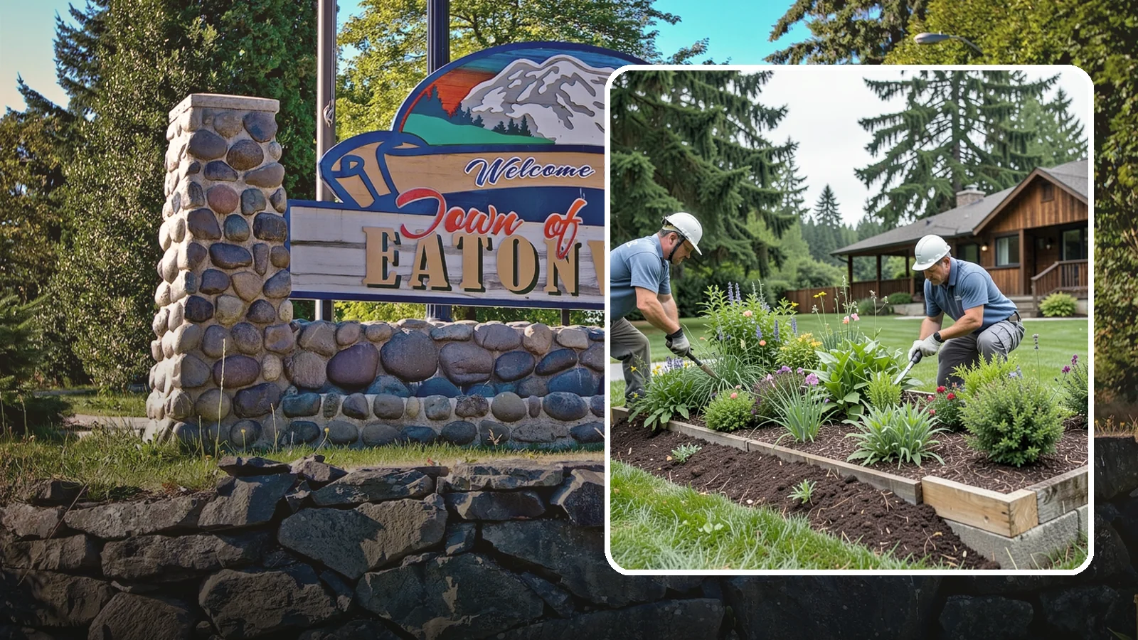 Garden Bed Installation in Eatonville, Pierce County, WA - New planting beds built from the soil up - shaped, amended, and planted for lasting curb appeal.
