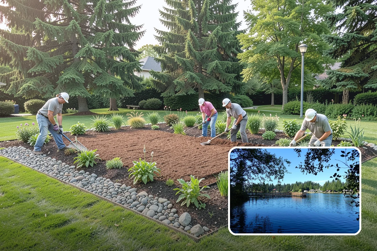 Garden Bed Installation in Federal Way, King County, WA - Beds shaped to complement your home
