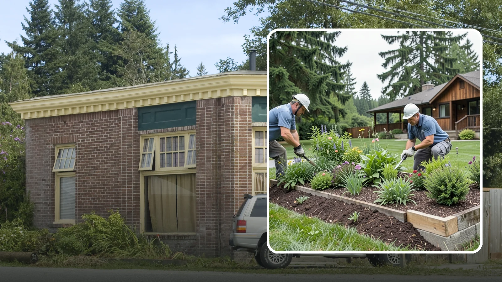 Garden Bed Installation in Hamilton, Skagit County, WA - New planting beds built from the soil up - shaped, amended, and planted for lasting curb appeal.