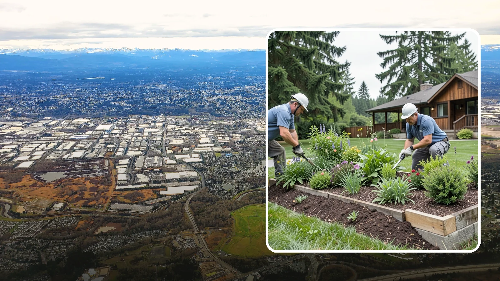 Garden Bed Installation in Kent, King County, WA - New planting beds built from the soil up - shaped, amended, and planted for lasting curb appeal.