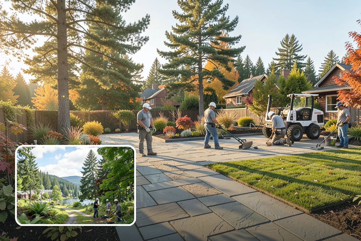 Garden Bed Installation in Lake Forest Park, King County, WA - Beds shaped to complement your home