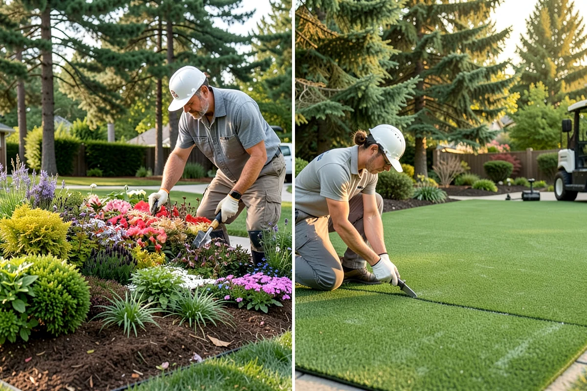Garden Bed Installation in Lake Forest Park, King County, WA - Lay out and mark the bed lines