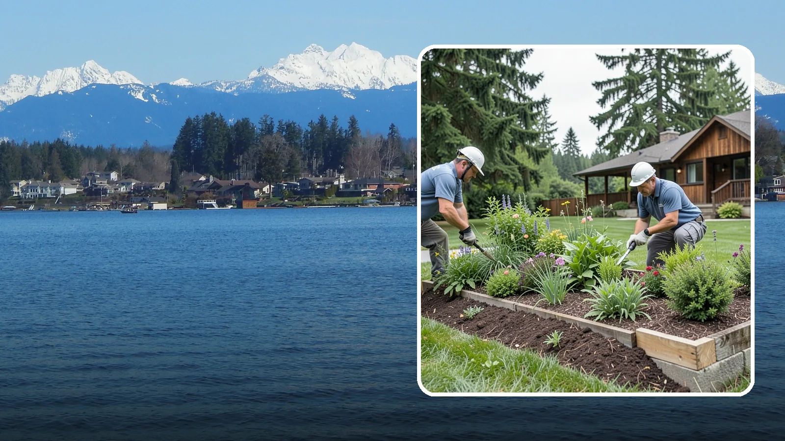 Garden Bed Installation in Lake Stevens, Snohomish County, WA - New planting beds built from the soil up - shaped, amended, and planted for lasting curb appeal.