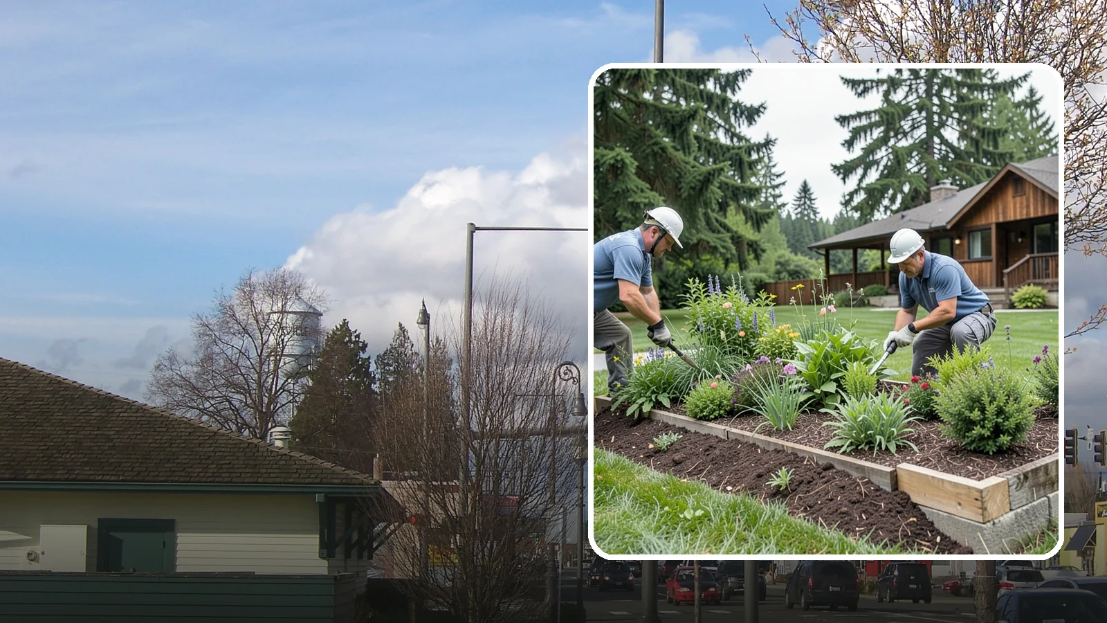 Garden Bed Installation in Marysville, Snohomish County, WA - New planting beds built from the soil up - shaped, amended, and planted for lasting curb appeal.