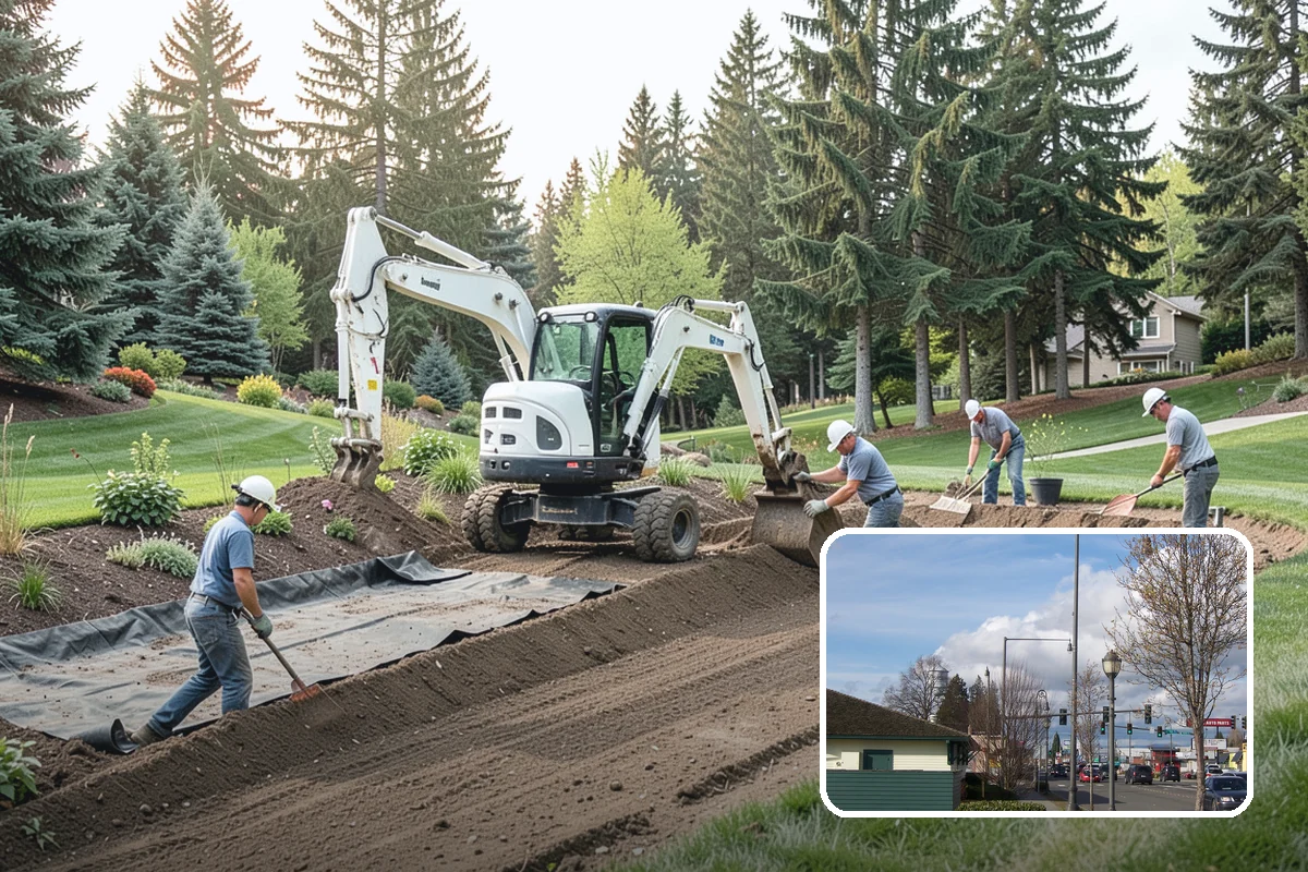 Garden Bed Installation in Marysville, Snohomish County, WA - Beds shaped to complement your home