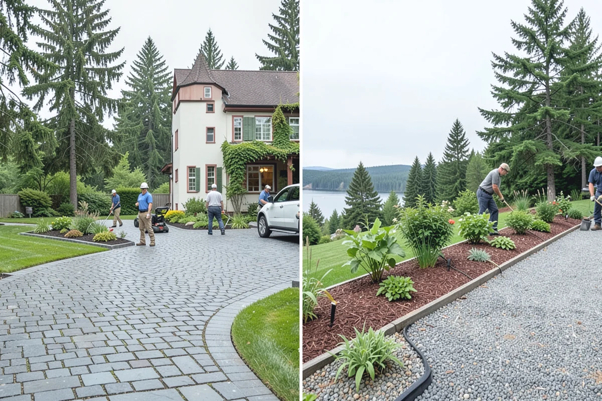 Garden Bed Installation in Marysville, Snohomish County, WA - Lay out and mark the bed lines