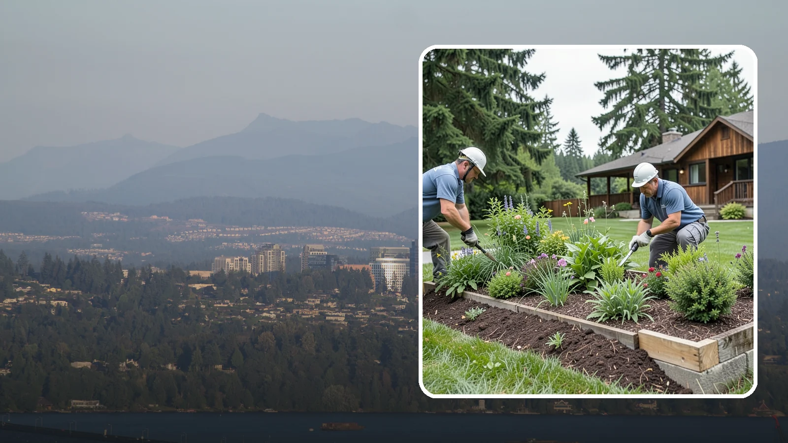Garden Bed Installation in Medina, King County, WA - New planting beds built from the soil up - shaped, amended, and planted for lasting curb appeal.