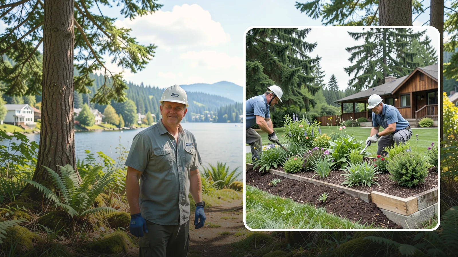 Garden Bed Installation in Milton, King County, WA - New planting beds built from the soil up - shaped, amended, and planted for lasting curb appeal.