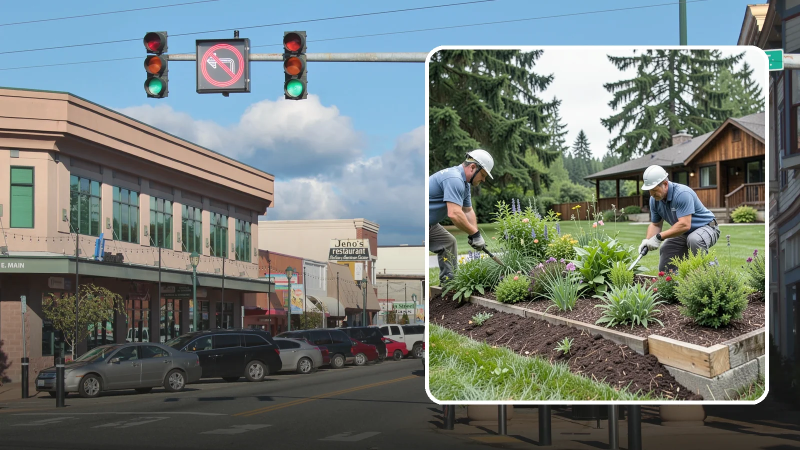 Garden Bed Installation in Monroe, Snohomish County, WA - New planting beds built from the soil up - shaped, amended, and planted for lasting curb appeal.