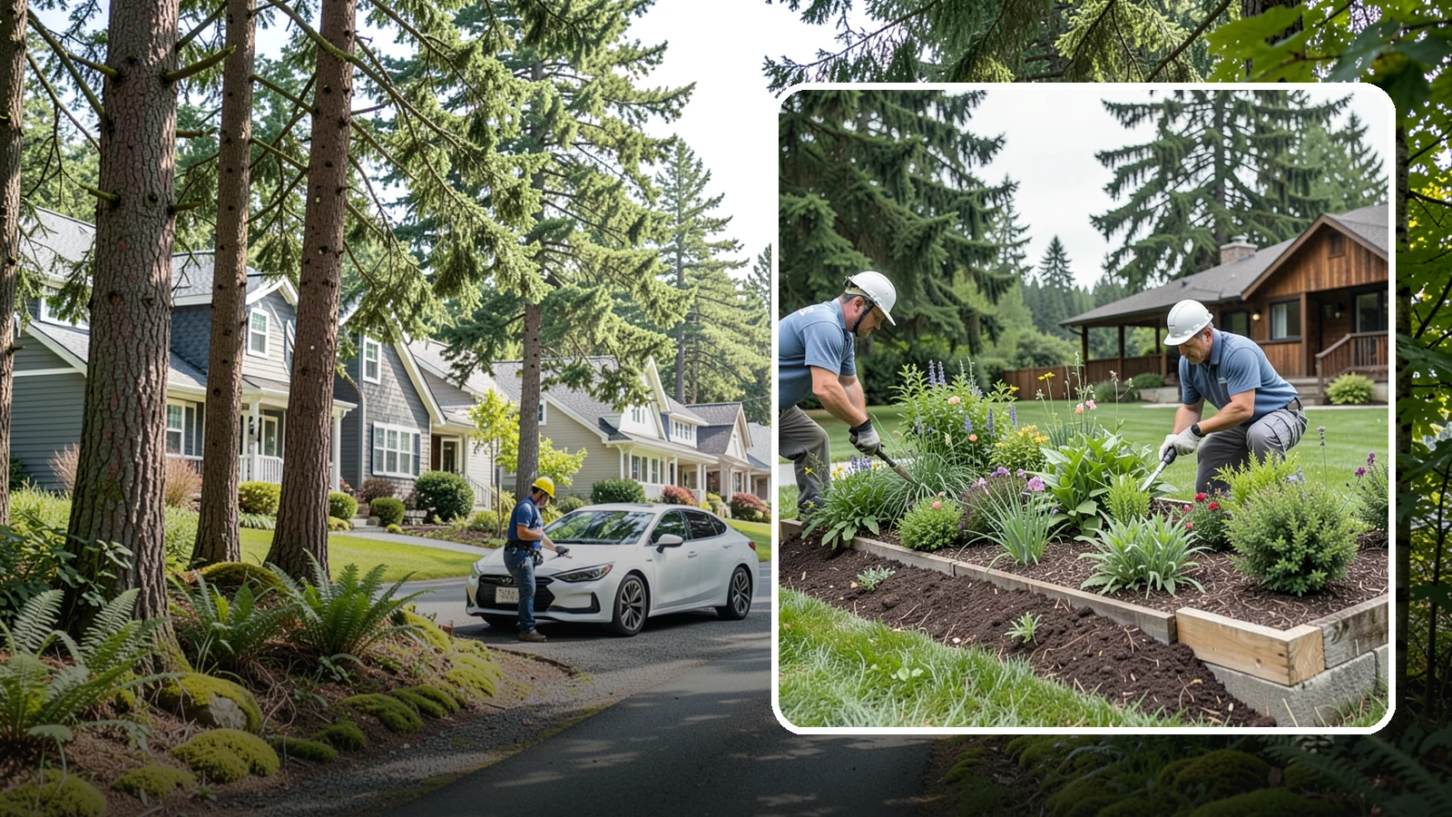 Garden Bed Installation in Normandy Park, King County, WA - New planting beds built from the soil up - shaped, amended, and planted for lasting curb appeal.