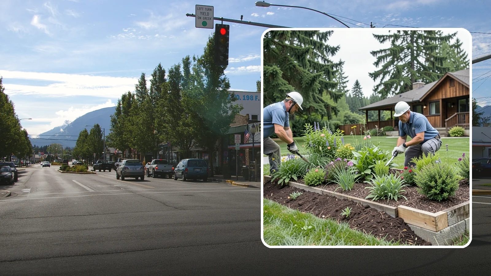 Garden Bed Installation in North Bend, King County, WA - New planting beds built from the soil up - shaped, amended, and planted for lasting curb appeal.