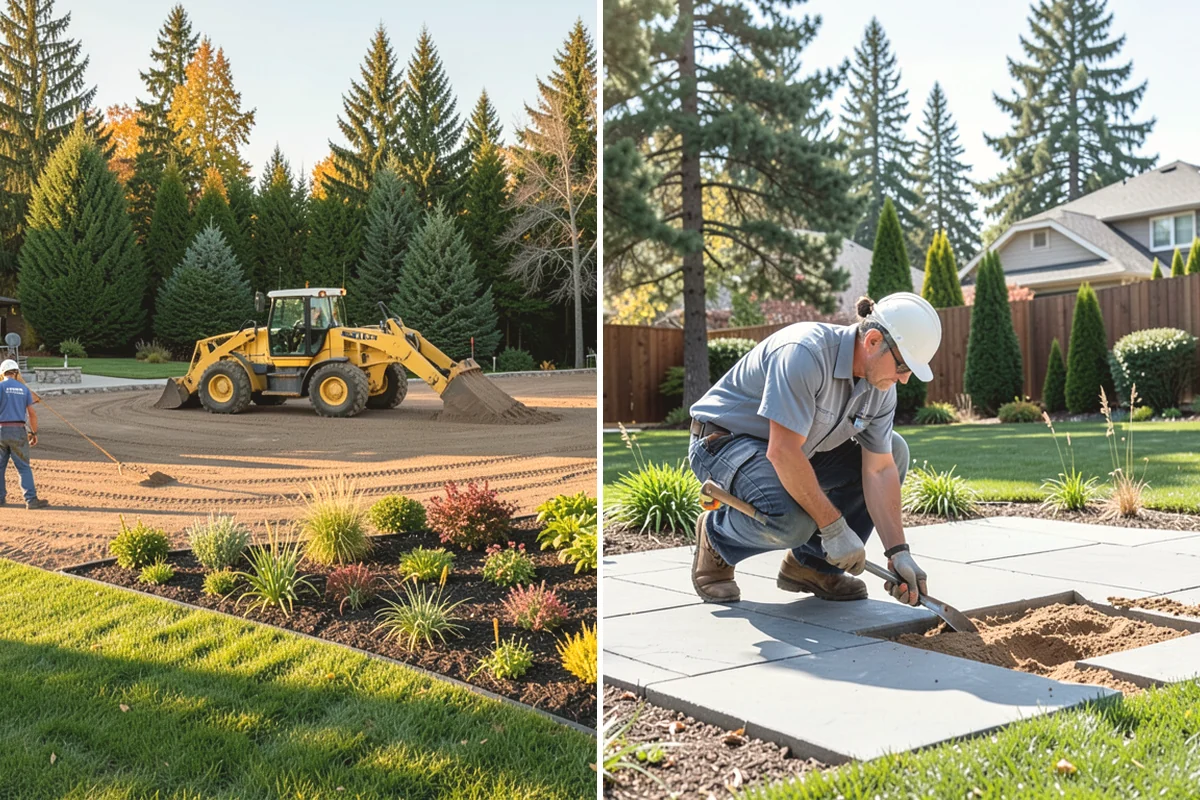 Garden Bed Installation in North Bend, King County, WA - Lay out and mark the bed lines
