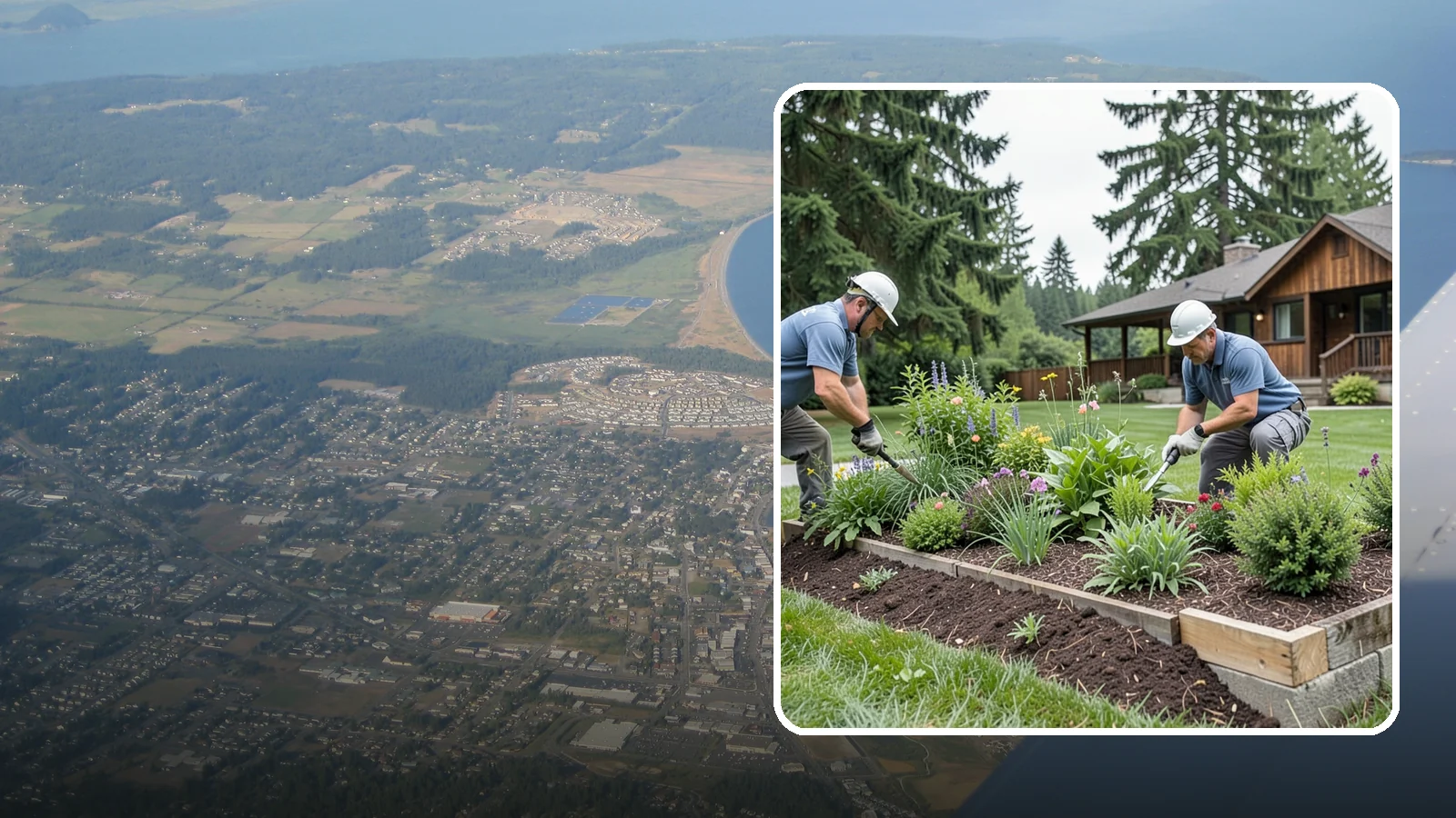 Garden Bed Installation in Oak Harbor, Island County, WA - New planting beds built from the soil up - shaped, amended, and planted for lasting curb appeal.