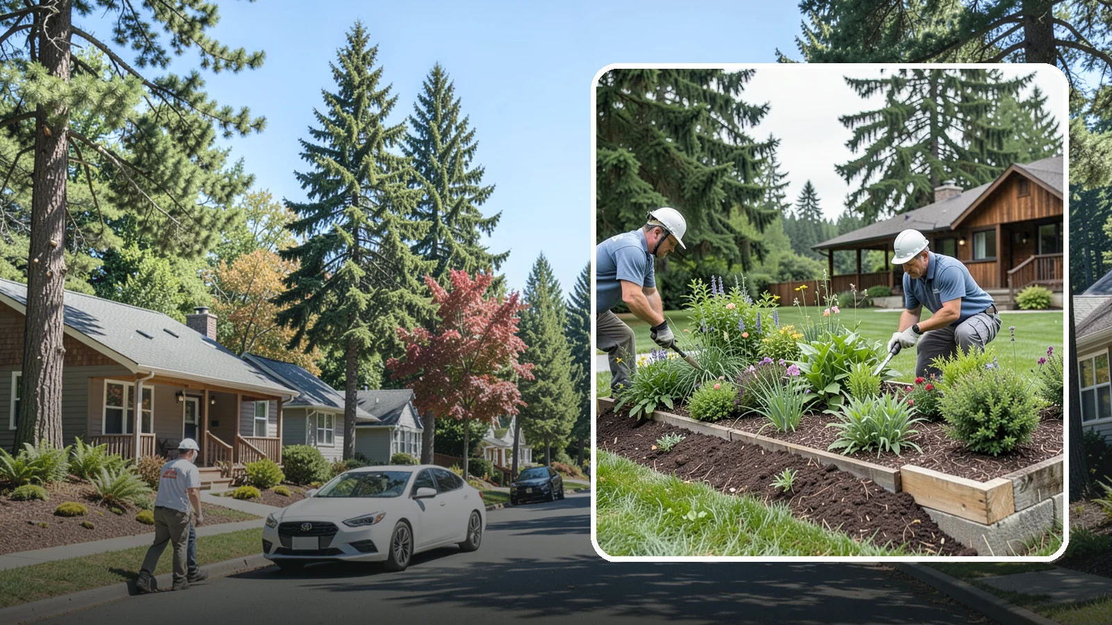 Garden Bed Installation in Orting, Pierce County, WA - New planting beds built from the soil up - shaped, amended, and planted for lasting curb appeal.