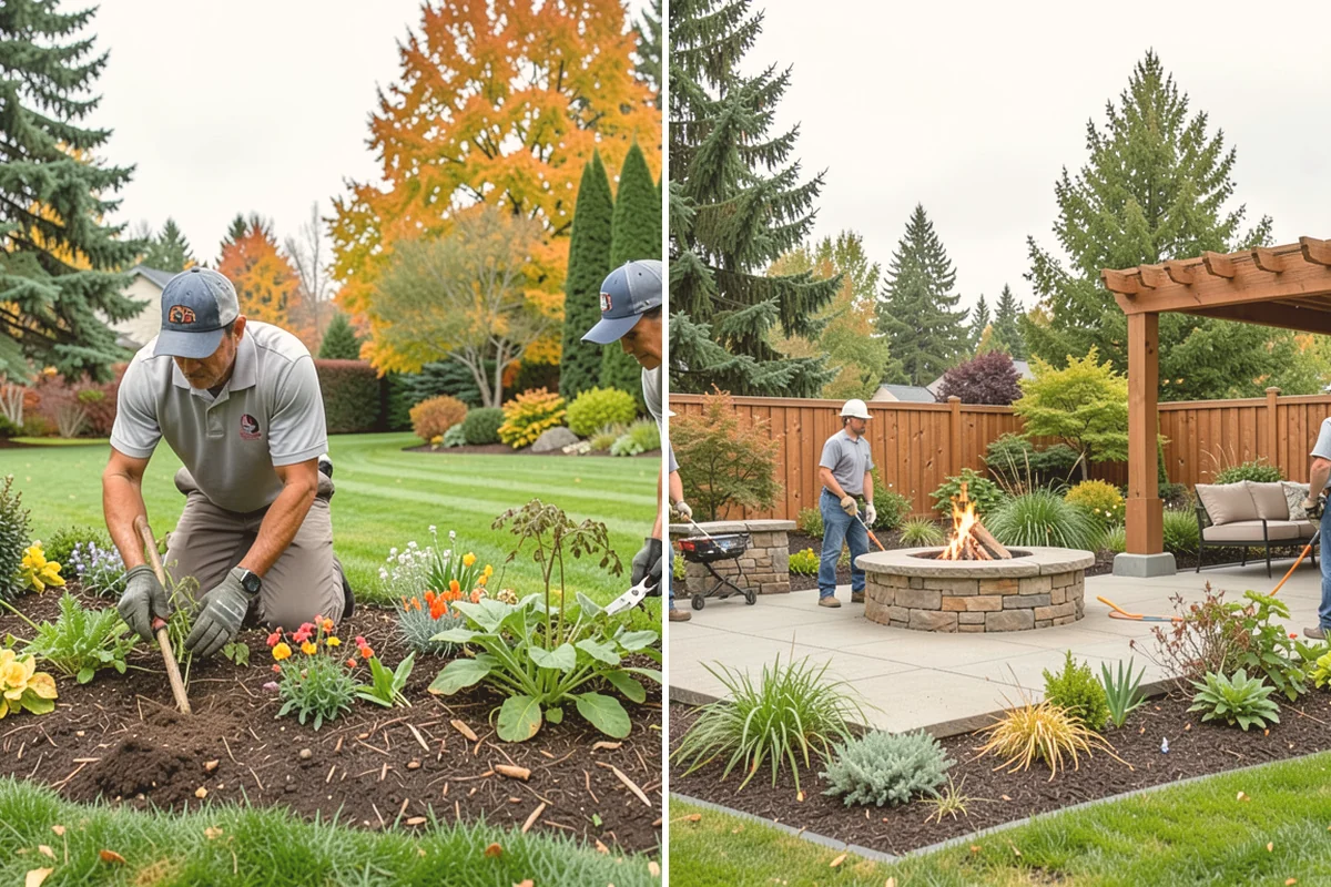 Garden Bed Installation in Orting, Pierce County, WA - Lay out and mark the bed lines