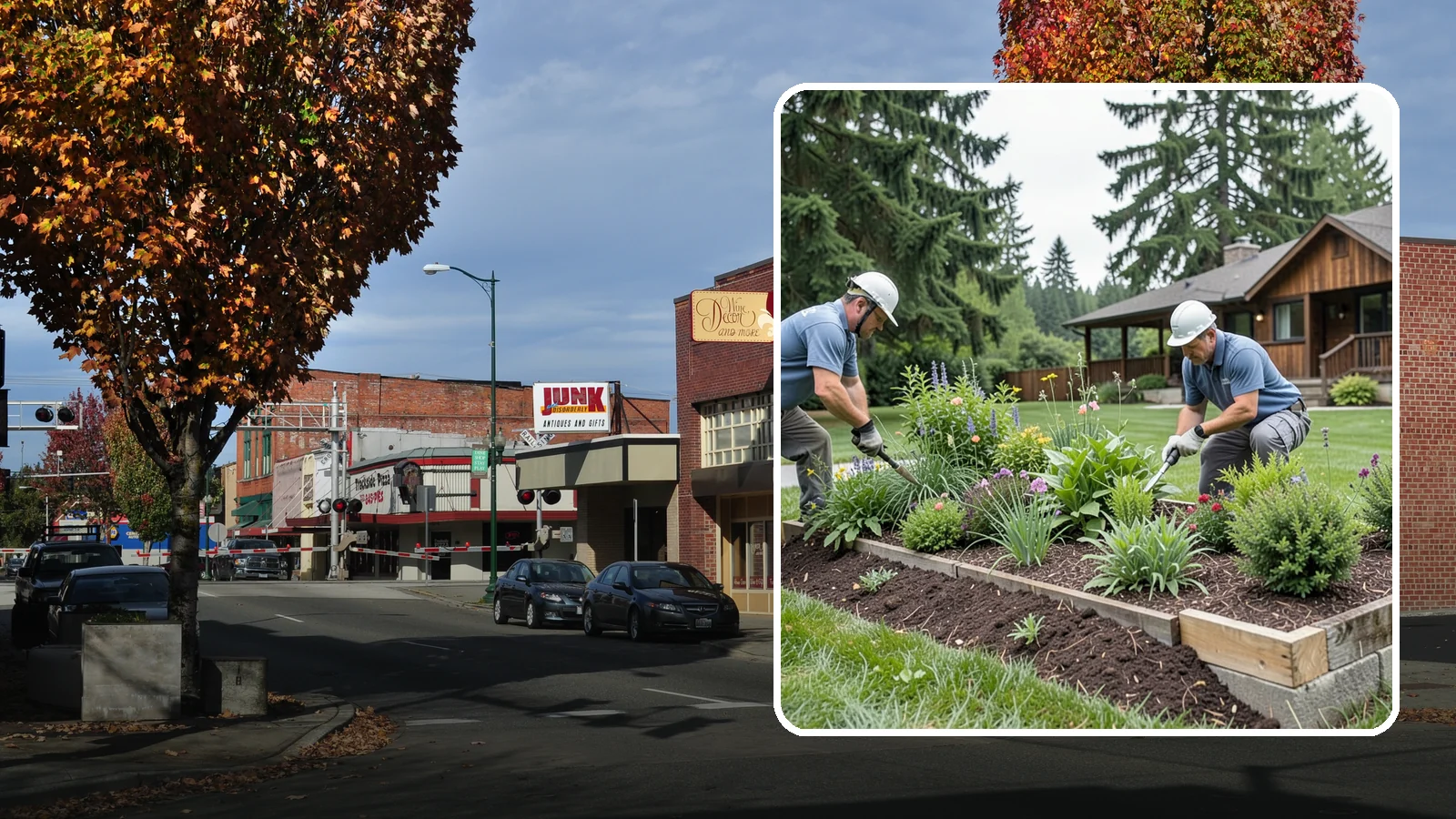 Garden Bed Installation in Puyallup, Pierce County, WA - New planting beds built from the soil up - shaped, amended, and planted for lasting curb appeal.