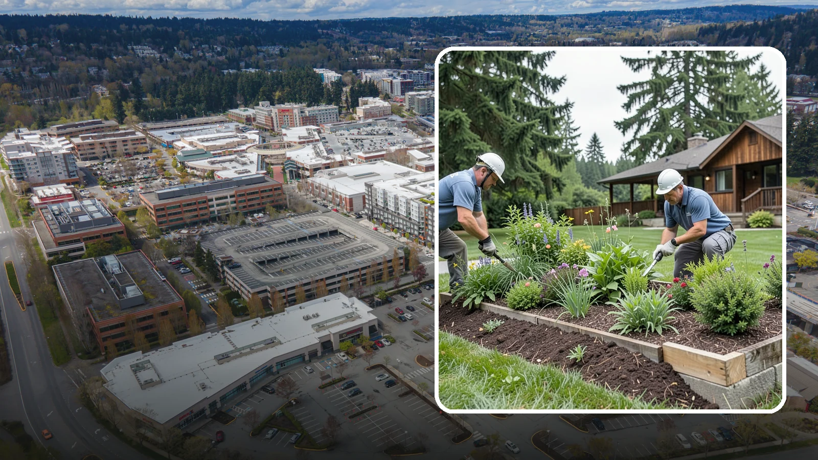 Garden Bed Installation in Redmond, King County, WA - New planting beds built from the soil up - shaped, amended, and planted for lasting curb appeal.