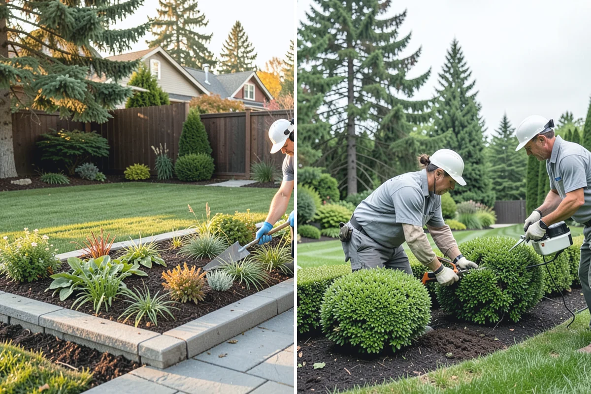 Garden Bed Installation in Redmond, King County, WA - Lay out and mark the bed lines