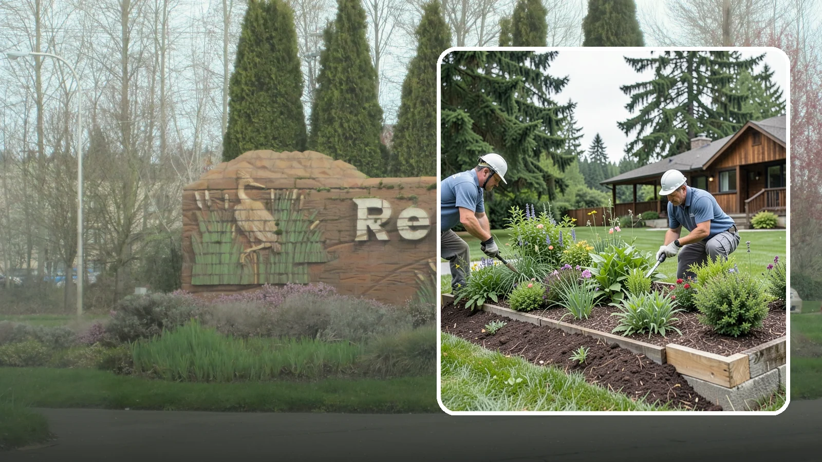 Garden Bed Installation in Renton, King County, WA - New planting beds built from the soil up - shaped, amended, and planted for lasting curb appeal.