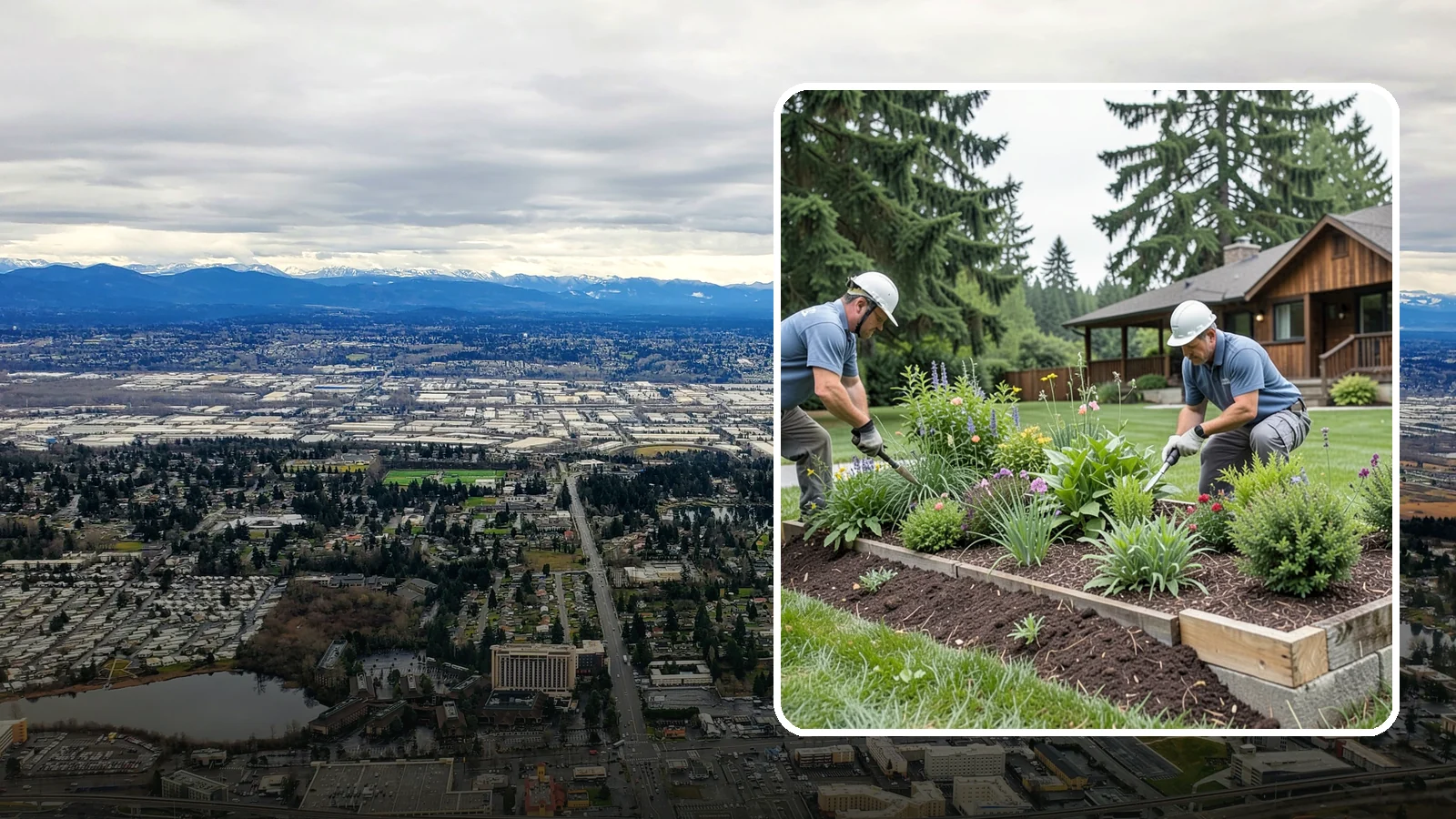 Garden Bed Installation in SeaTac, King County, WA - New planting beds built from the soil up - shaped, amended, and planted for lasting curb appeal.