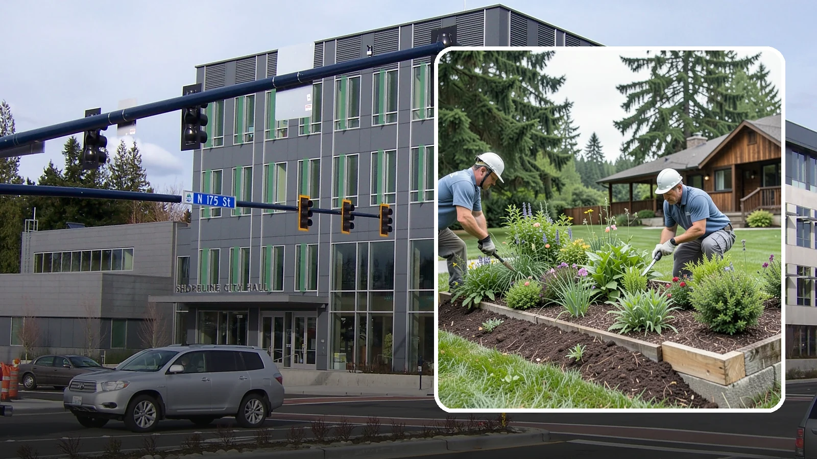 Garden Bed Installation in Shoreline, King County, WA - New planting beds built from the soil up - shaped, amended, and planted for lasting curb appeal.