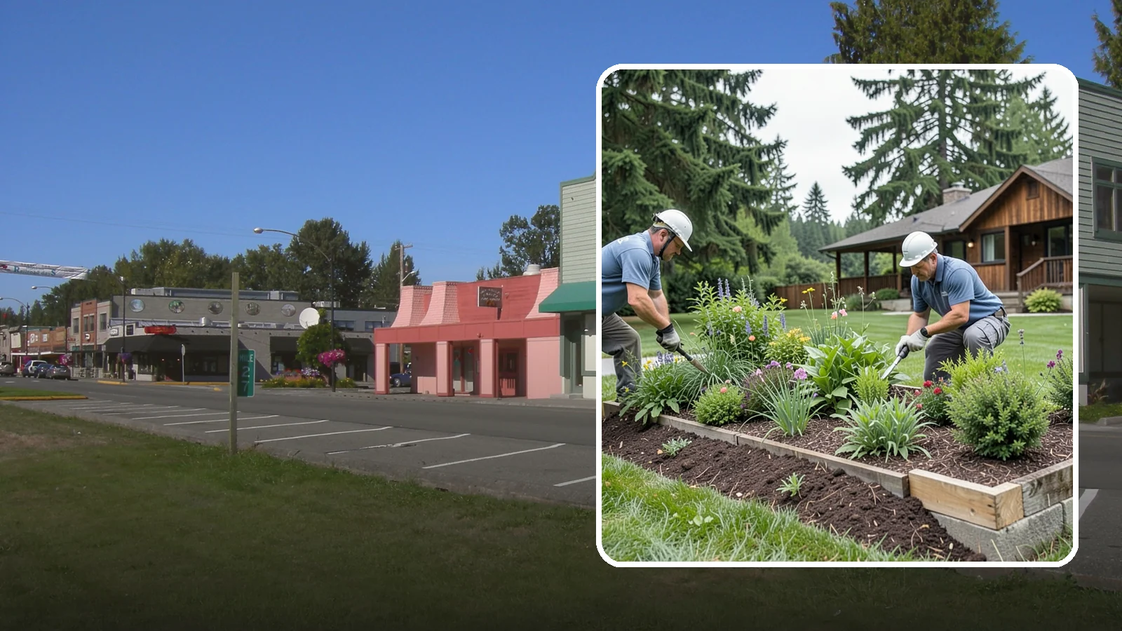Garden Bed Installation in Snoqualmie, King County, WA - New planting beds built from the soil up - shaped, amended, and planted for lasting curb appeal.