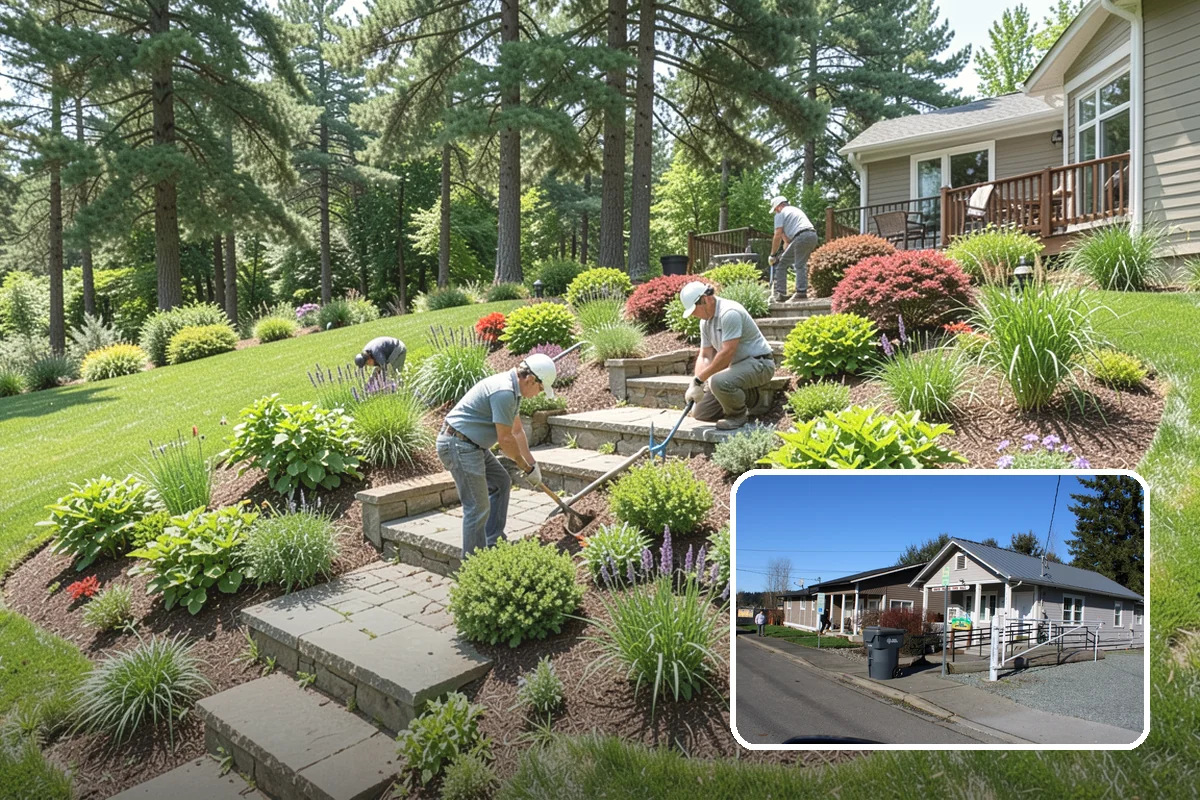 Garden Bed Installation in South Prairie, Pierce County, WA - Beds shaped to complement your home