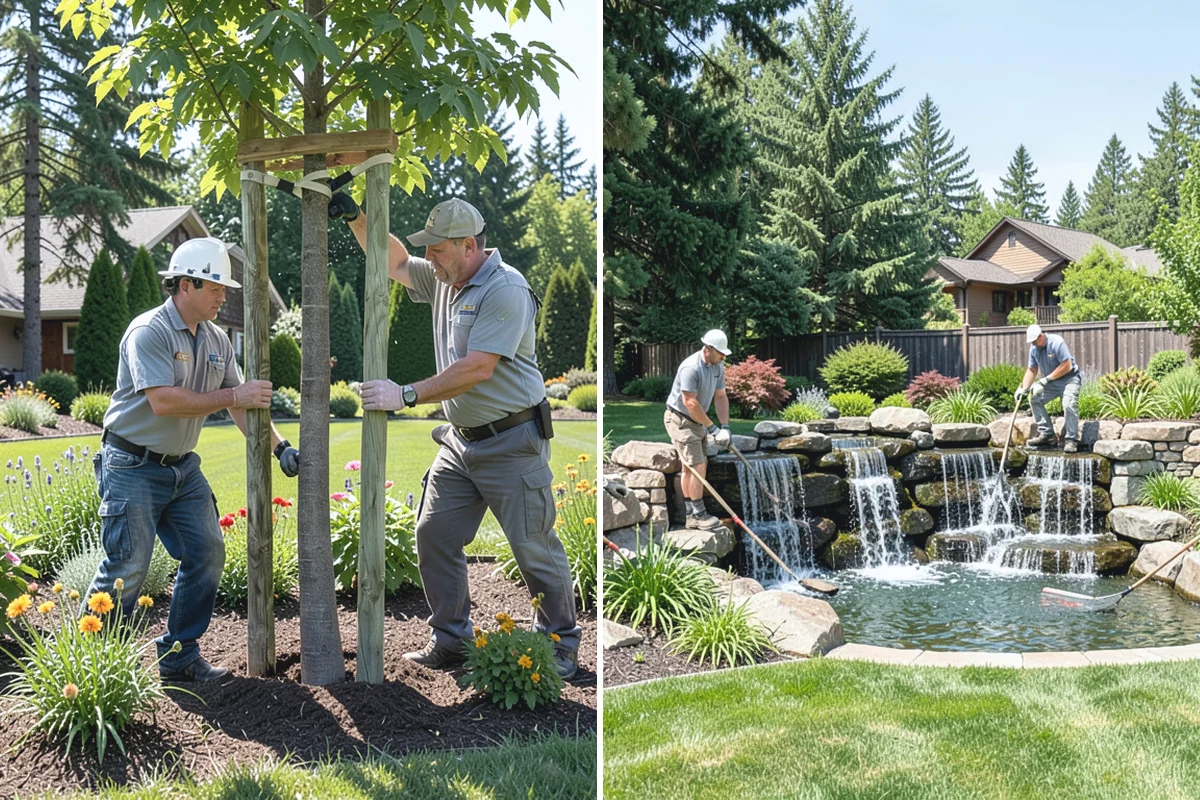 Garden Bed Installation in South Prairie, Pierce County, WA - Lay out and mark the bed lines