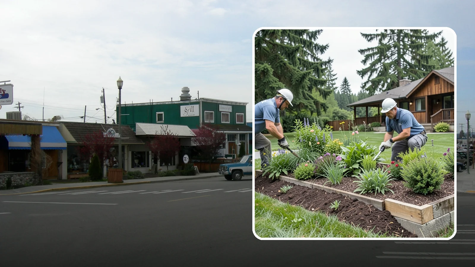 Garden Bed Installation in Stanwood, Snohomish County, WA - New planting beds built from the soil up - shaped, amended, and planted for lasting curb appeal.