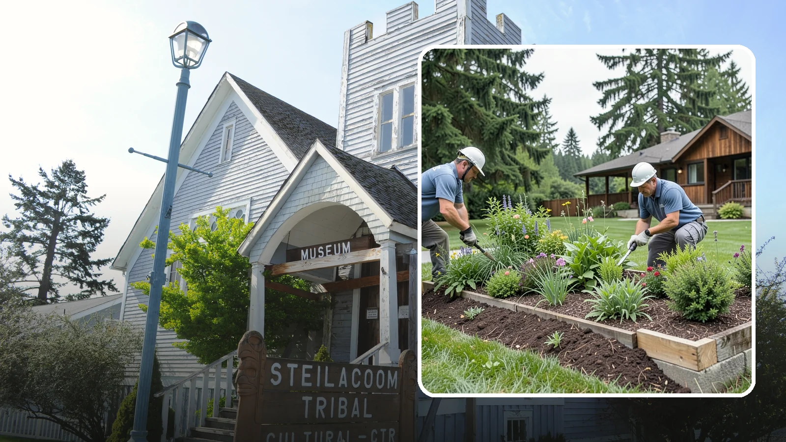 Garden Bed Installation in Steilacoom, Pierce County, WA - New planting beds built from the soil up - shaped, amended, and planted for lasting curb appeal.
