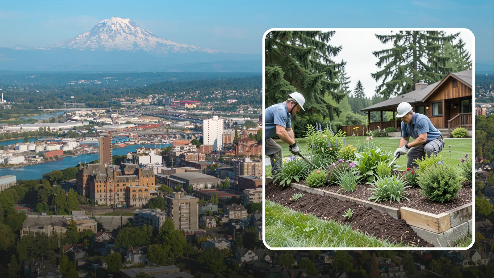 Garden Bed Installation in Tacoma, Pierce County, WA - New planting beds built from the soil up - shaped, amended, and planted for lasting curb appeal.