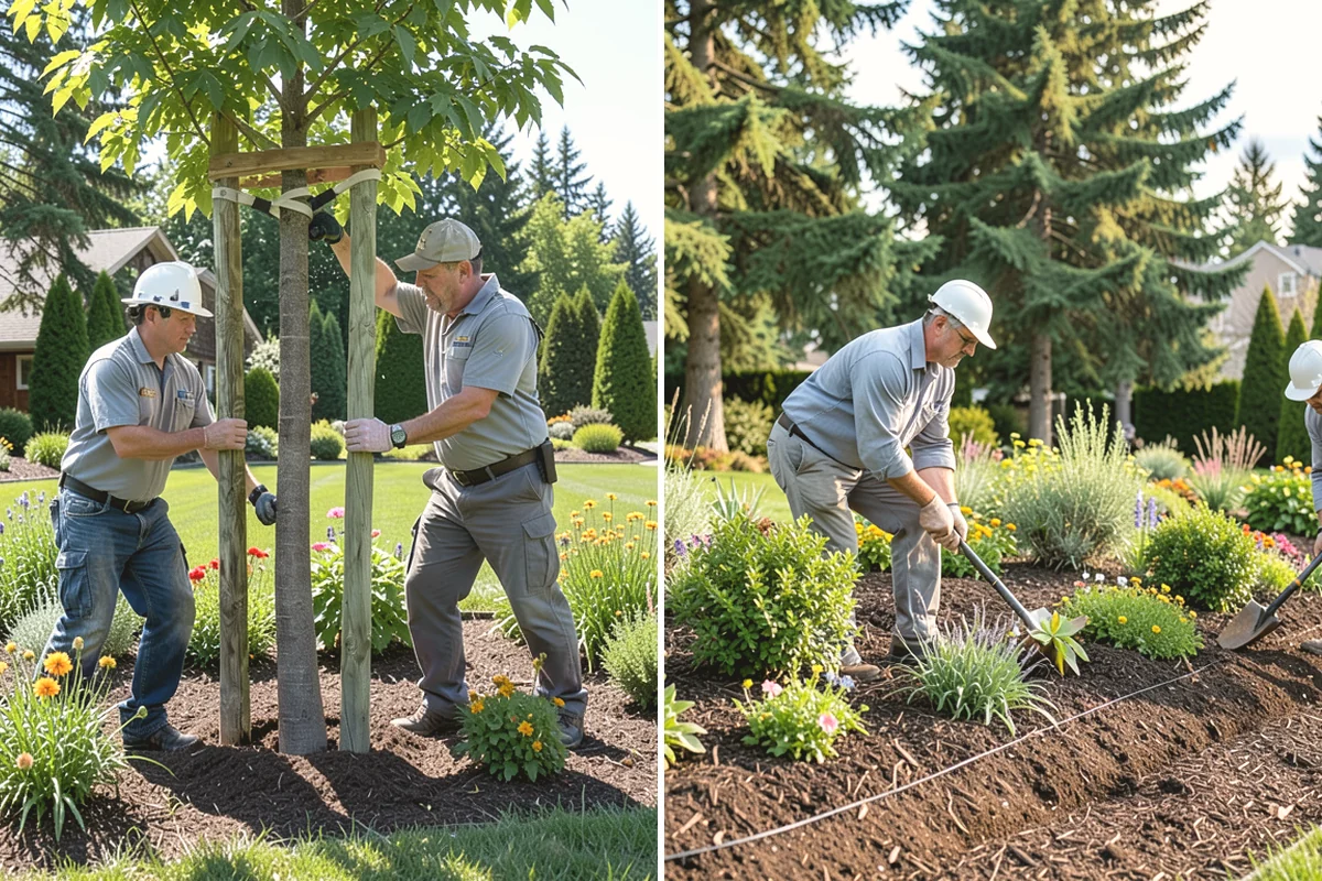 Garden Bed Installation in Tacoma, Pierce County, WA - Lay out and mark the bed lines