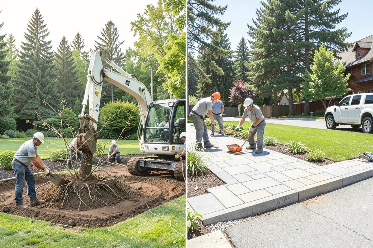 Garden Bed Installation in Tukwila, King County, WA - Lay out and mark the bed lines