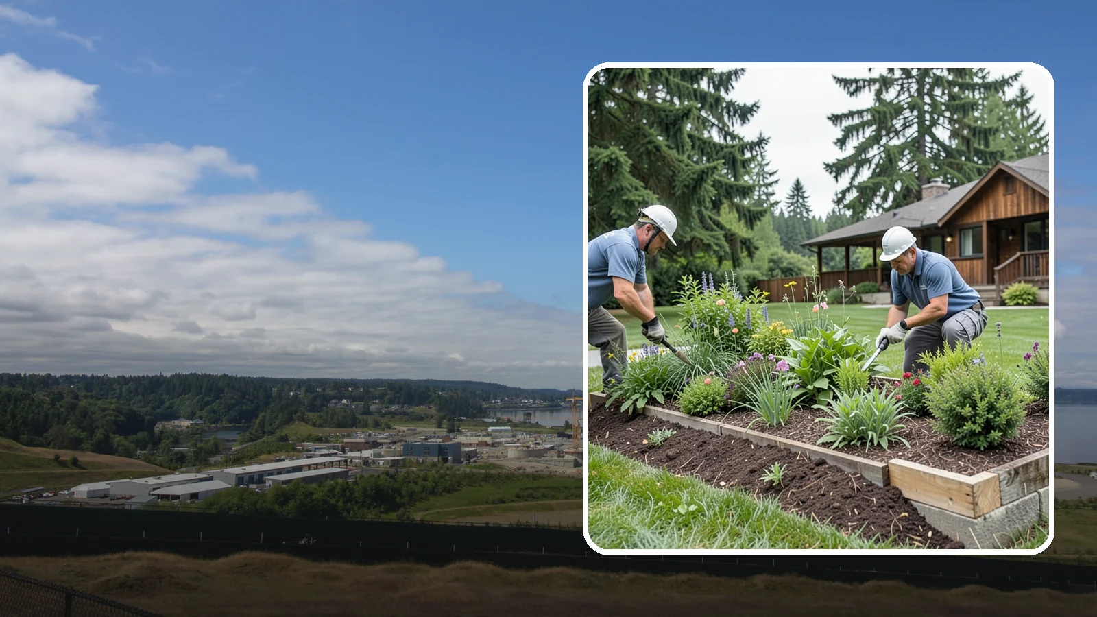 Garden Bed Installation in University Place, Pierce County, WA - New planting beds built from the soil up - shaped, amended, and planted for lasting curb appeal.