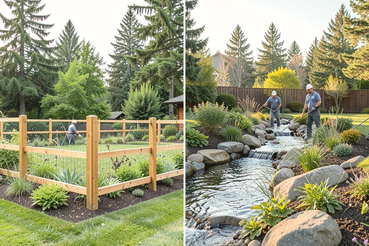 Garden Bed Installation in University Place, Pierce County, WA - Lay out and mark the bed lines