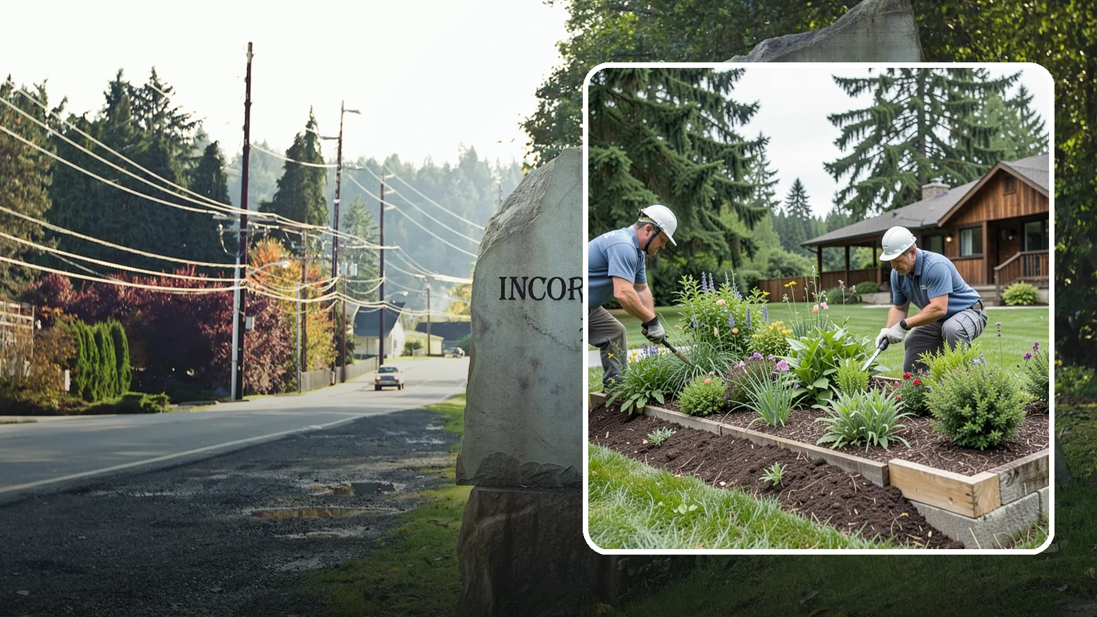 Garden Bed Installation in Wilkeson, Pierce County, WA - New planting beds built from the soil up - shaped, amended, and planted for lasting curb appeal.