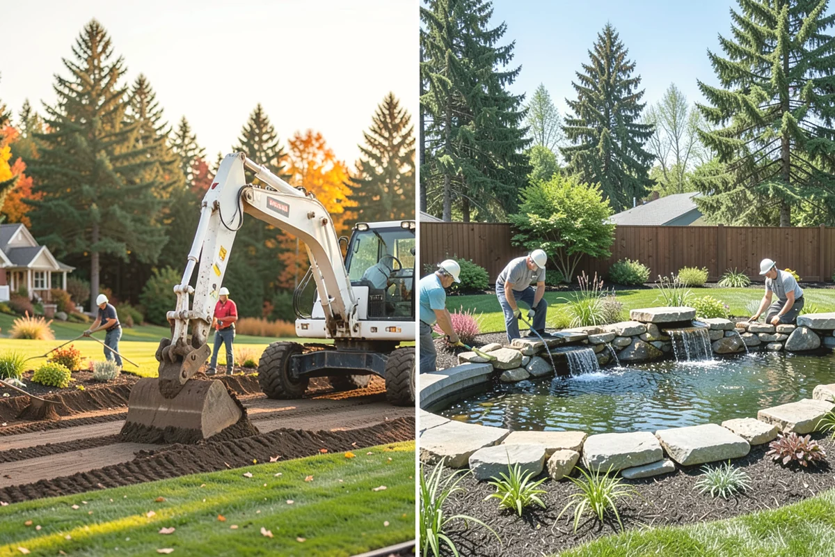 Garden Bed Installation in Yarrow Point, King County, WA - Lay out and mark the bed lines
